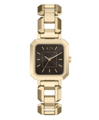 A|X Armani Exchange Женские золотые часы из нержавеющей стали 27mm