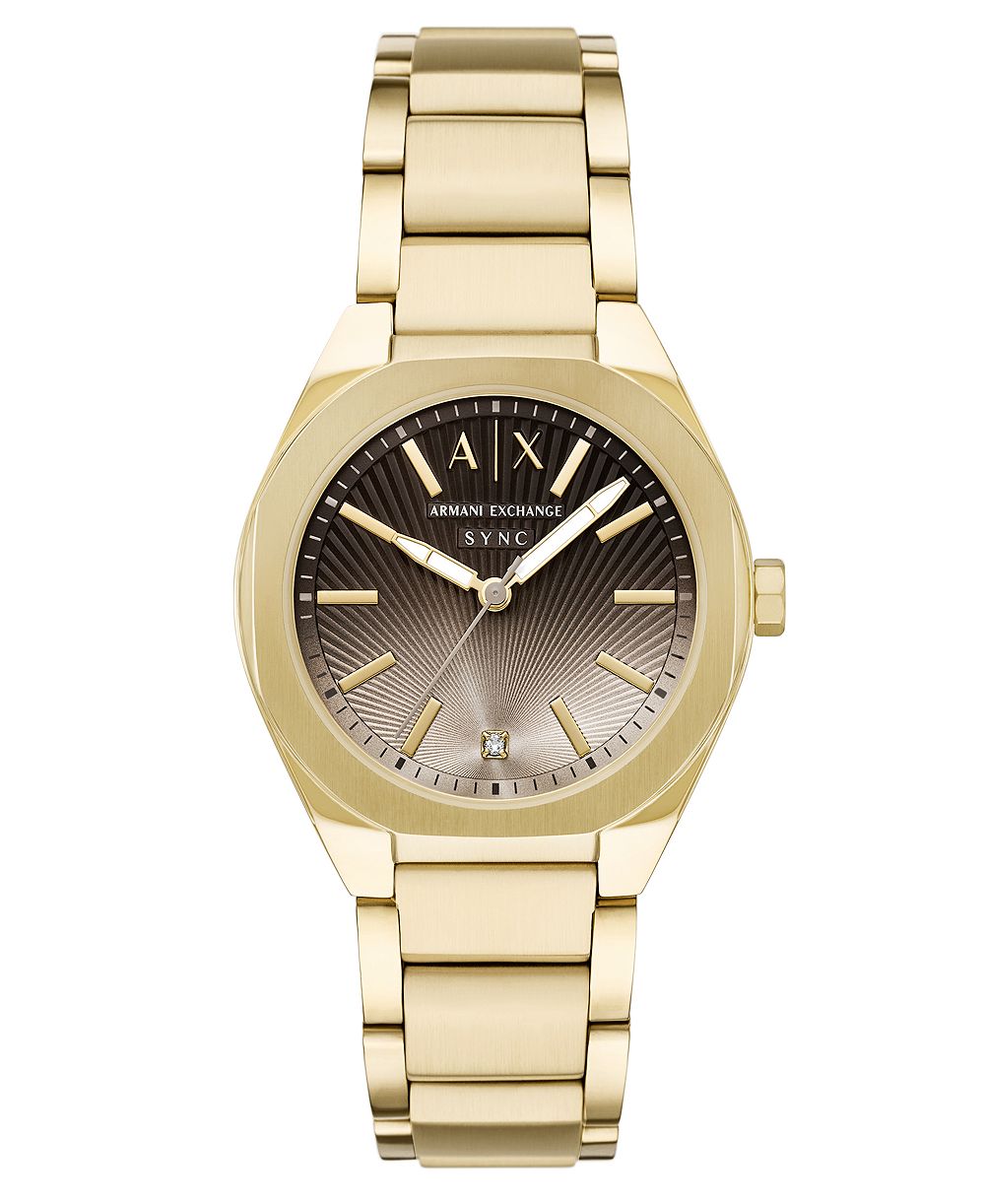 A|X Armani Exchange Armani Exchange Women's Sync Quartz Gold Stainless Steel Watch 36mm