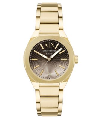 A|X Armani Exchange Armani Exchange Women's Sync Quartz Gold Stainless Steel Watch 36mm