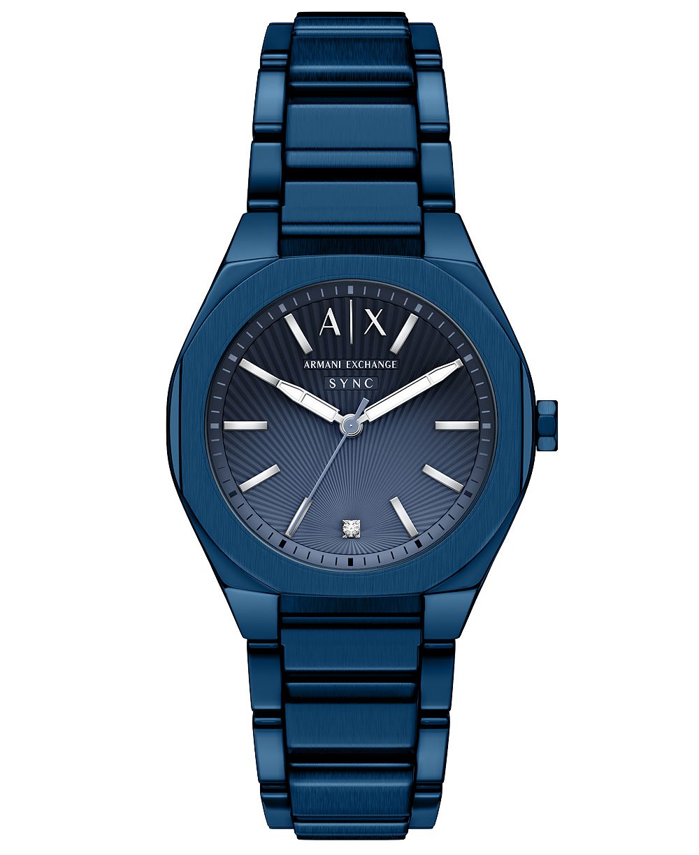 A|X Armani Exchange Armani Exchange Women's Sync Quartz Blue Stainless Steel Watch 36mm