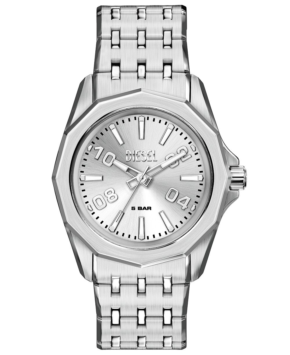 Diesel Men's Stinger Quartz Silver Stainless Steel Watch 44mm