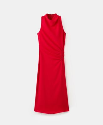 Платье Mango Women's Draped Neckline Ruched