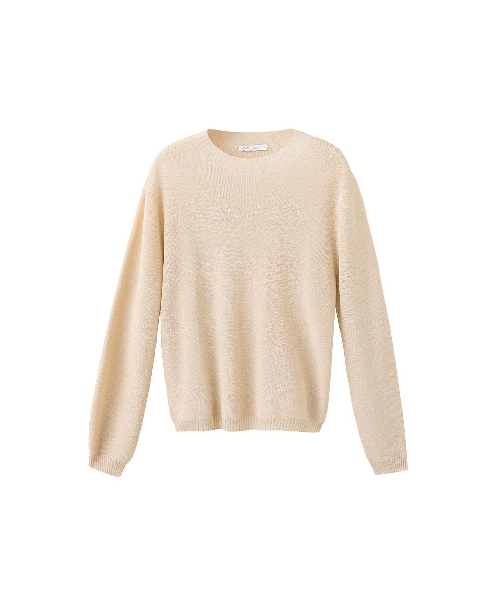 MANGO Women's Lurex Knitted Lightweight Sweater