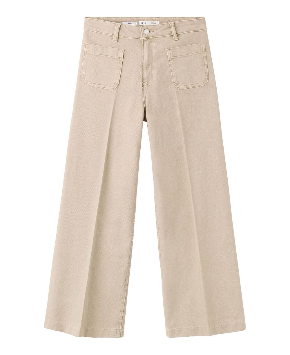 MANGO Women's High-Rise Wide-Leg Jeans