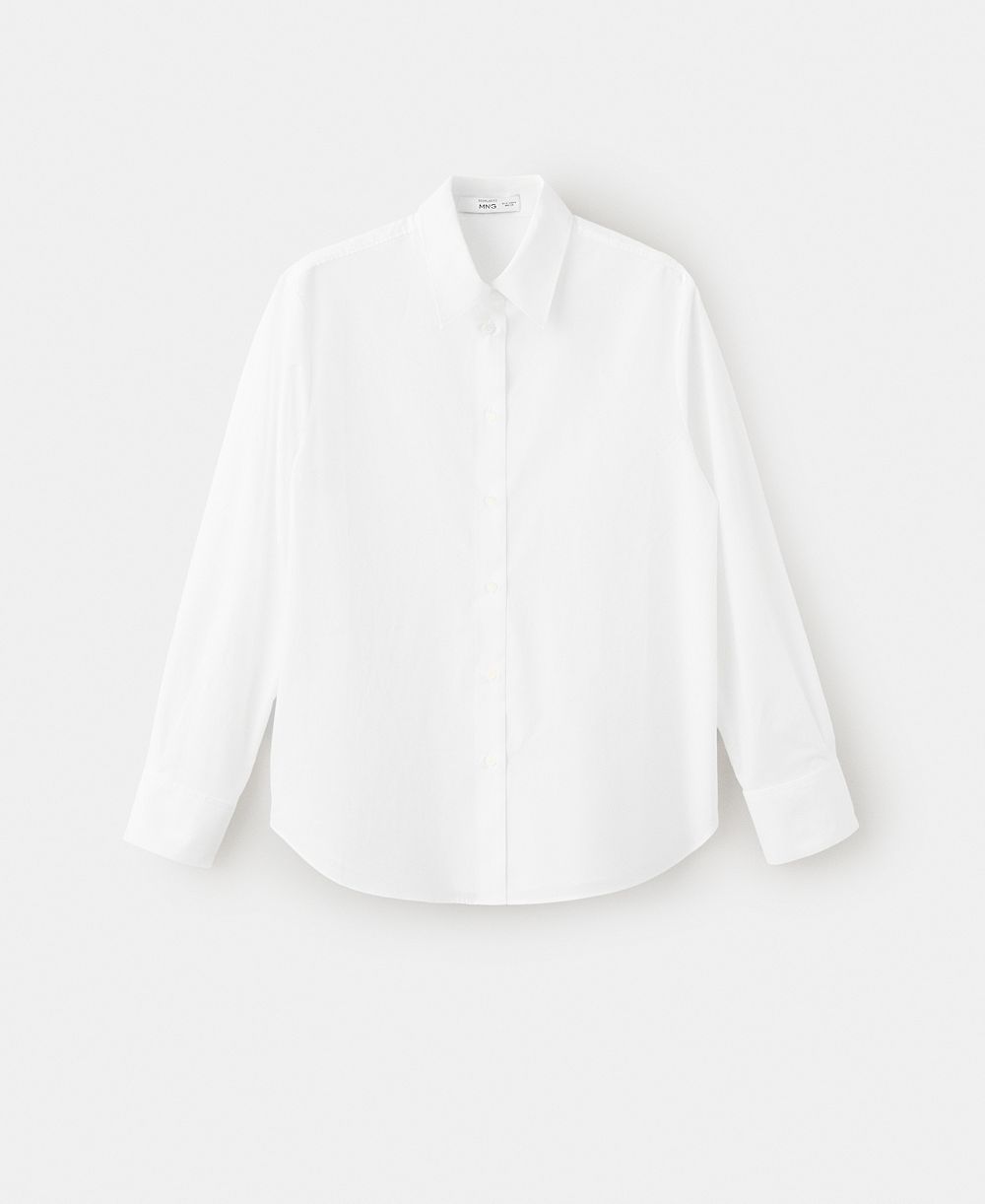 Mango Women's Cotton And Lyocell Blend Straight Shirt