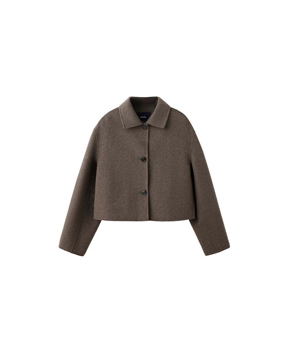 MANGO Women's Wool-Blend Cropped Jacket