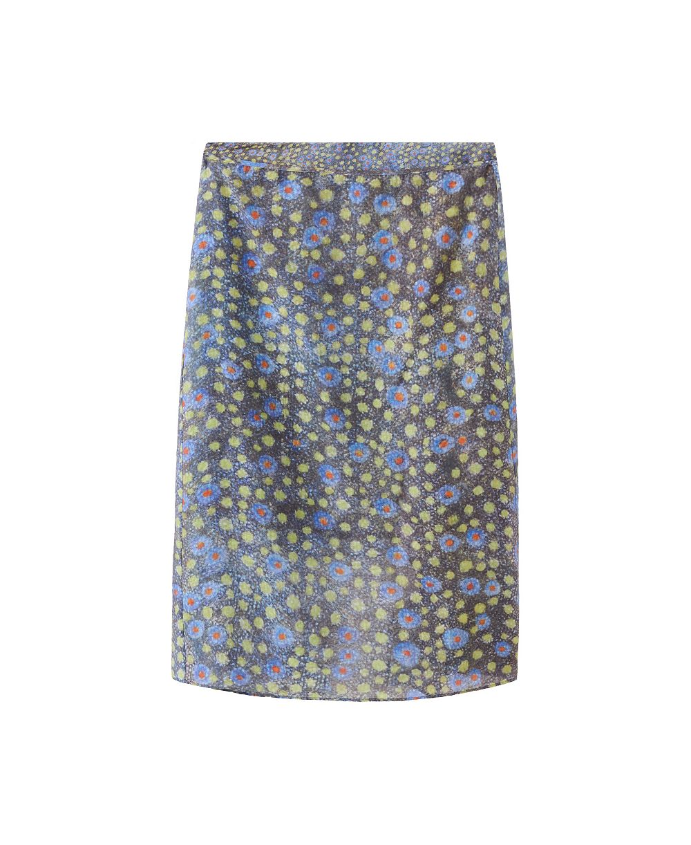 Mango Women's Floral-Print Midi Overlay Skirt