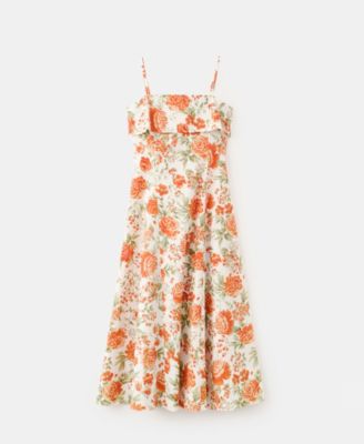Женское платье Mango Women's Floral-Print Flared Dress