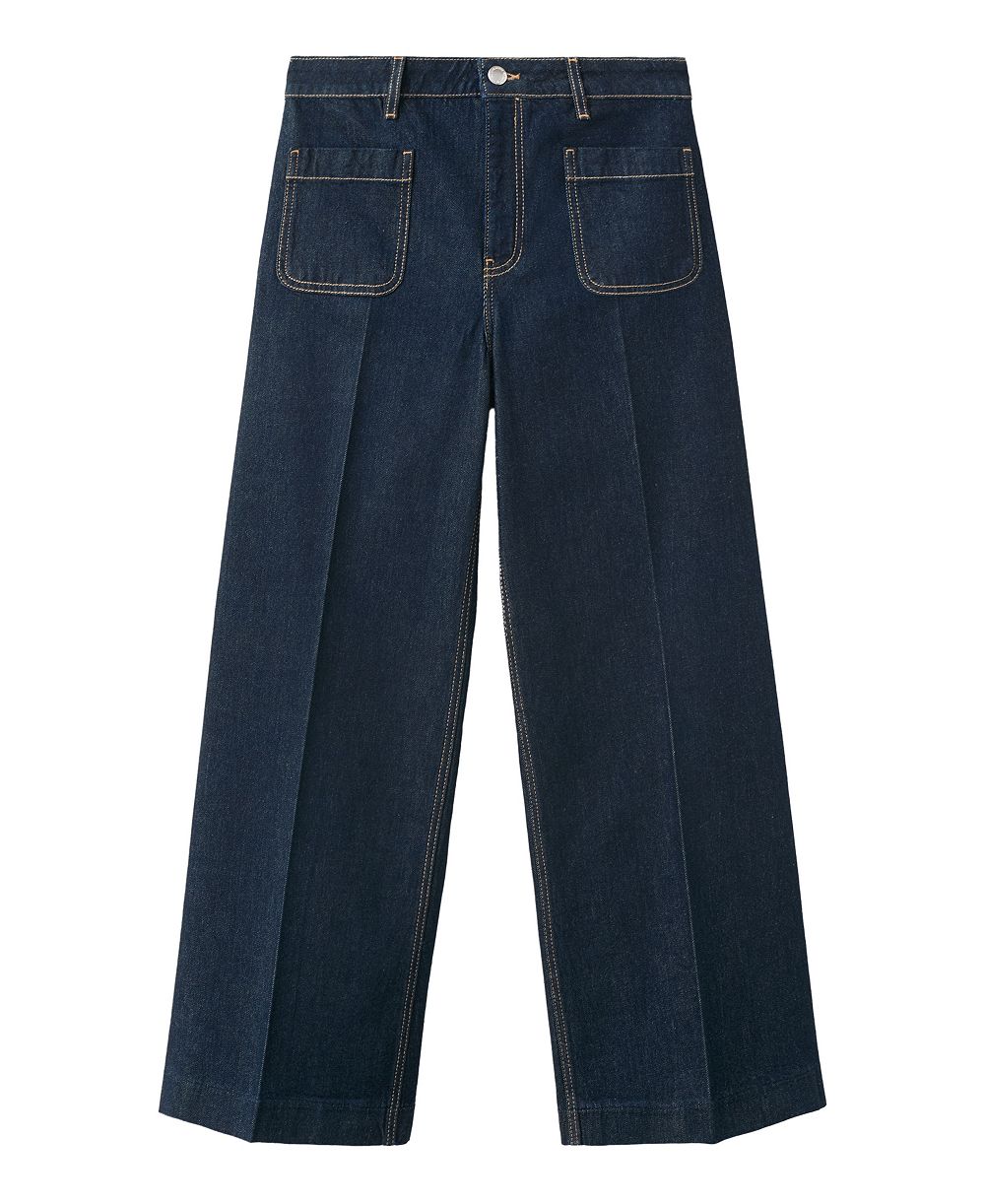 MANGO Women's High-Rise Wide-Leg Jeans