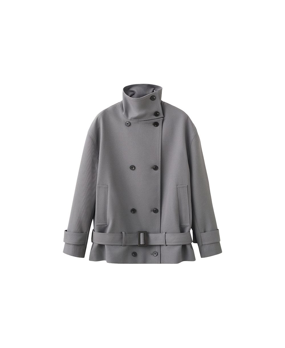 MANGO Women's Dario Funnel Neck Belted Trench Coat
