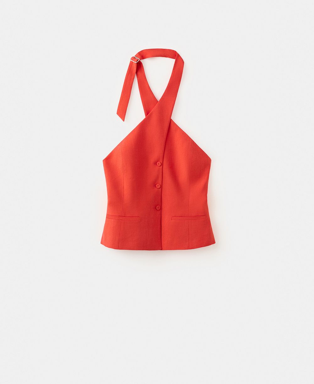 Женский жилет Mango Crossed Lyocell
