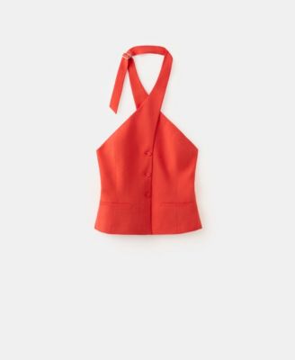 Mango Women's Crossed Lyocell Vest