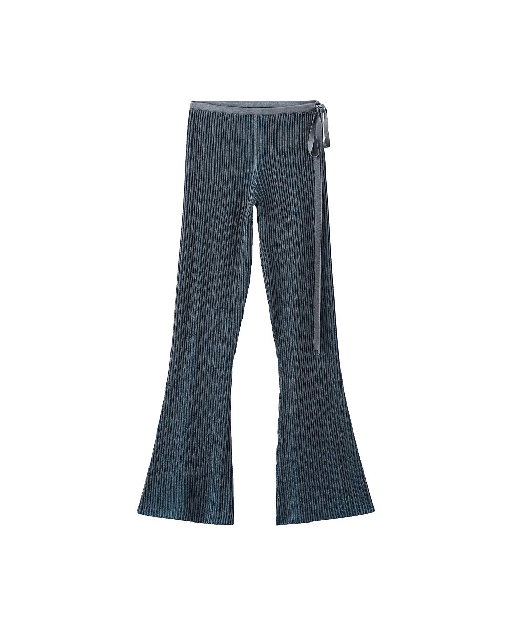 Mango Женские брюки Mango Bow Detail Ribbed Flared