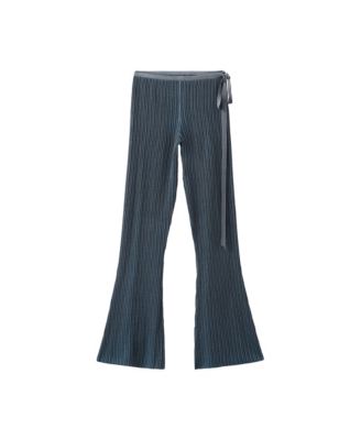 Mango Женские брюки Mango Bow Detail Ribbed Flared
