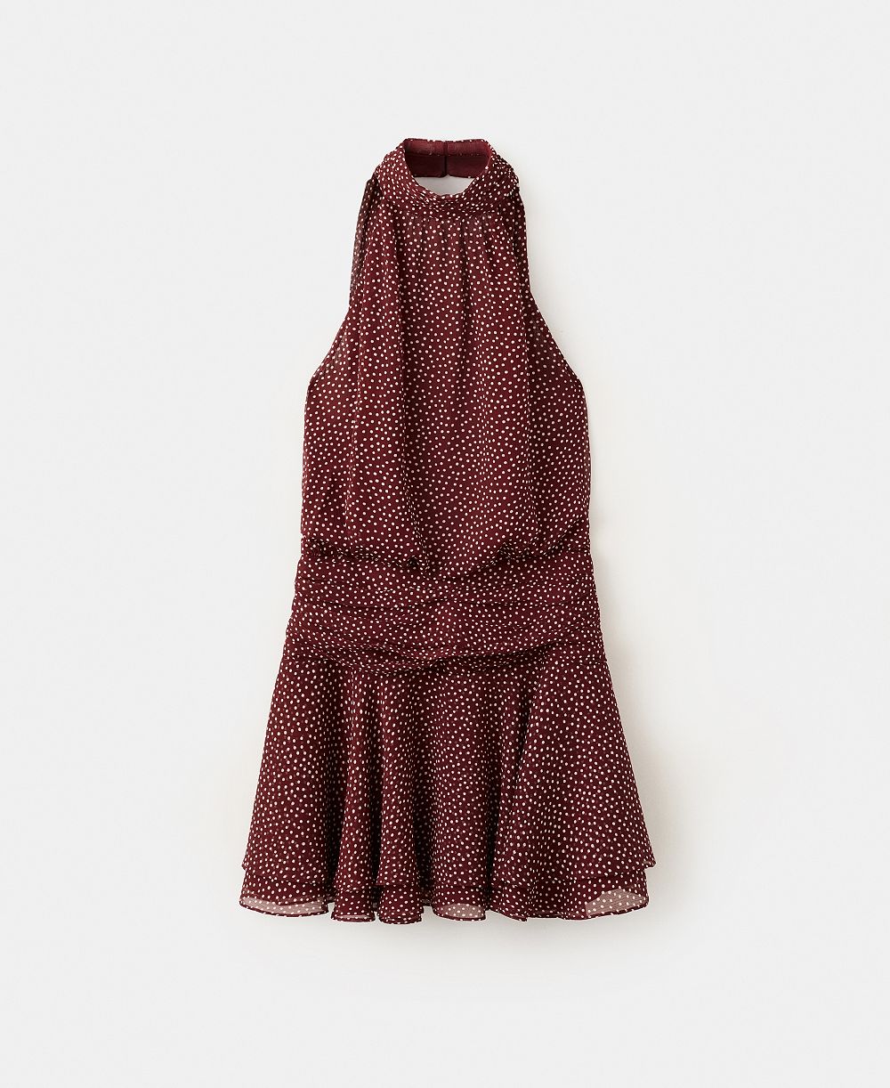 Mango Women's Polka-Dot Halter Dress