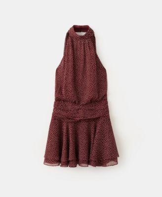 Mango Women's Polka-Dot Halter Dress