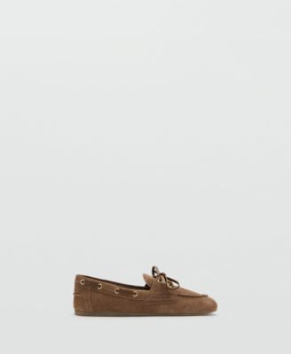 Mango Women's Suede Boat Shoes
