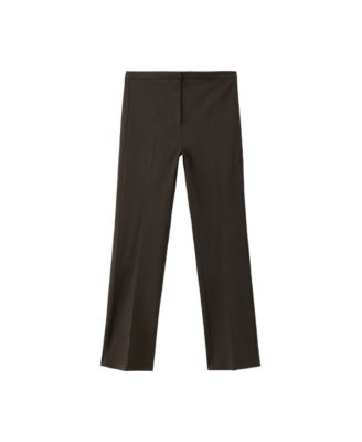 Женские брюки Mango Mid-Rise Straight-Cut Crop
