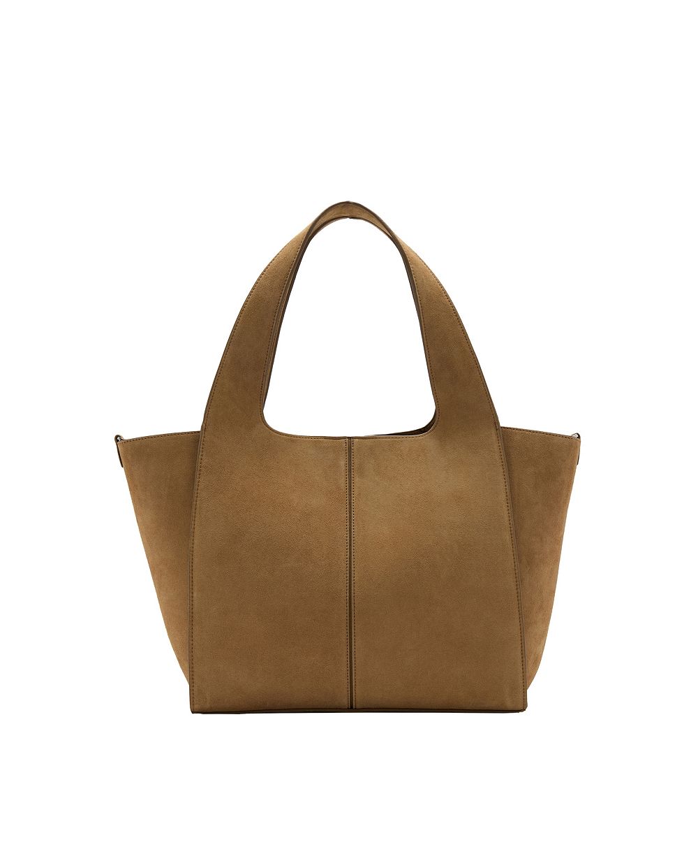 Mango Women's Leather Shopper Bag