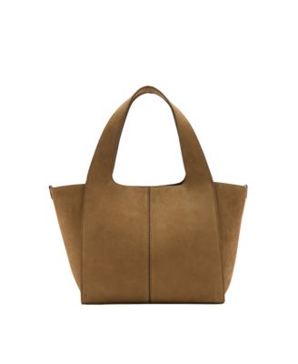 Mango Women's Leather Shopper Bag