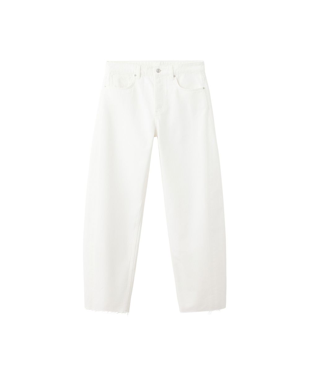 Женские джинсы Mango Mid-Rise Balloon Raw-Hem