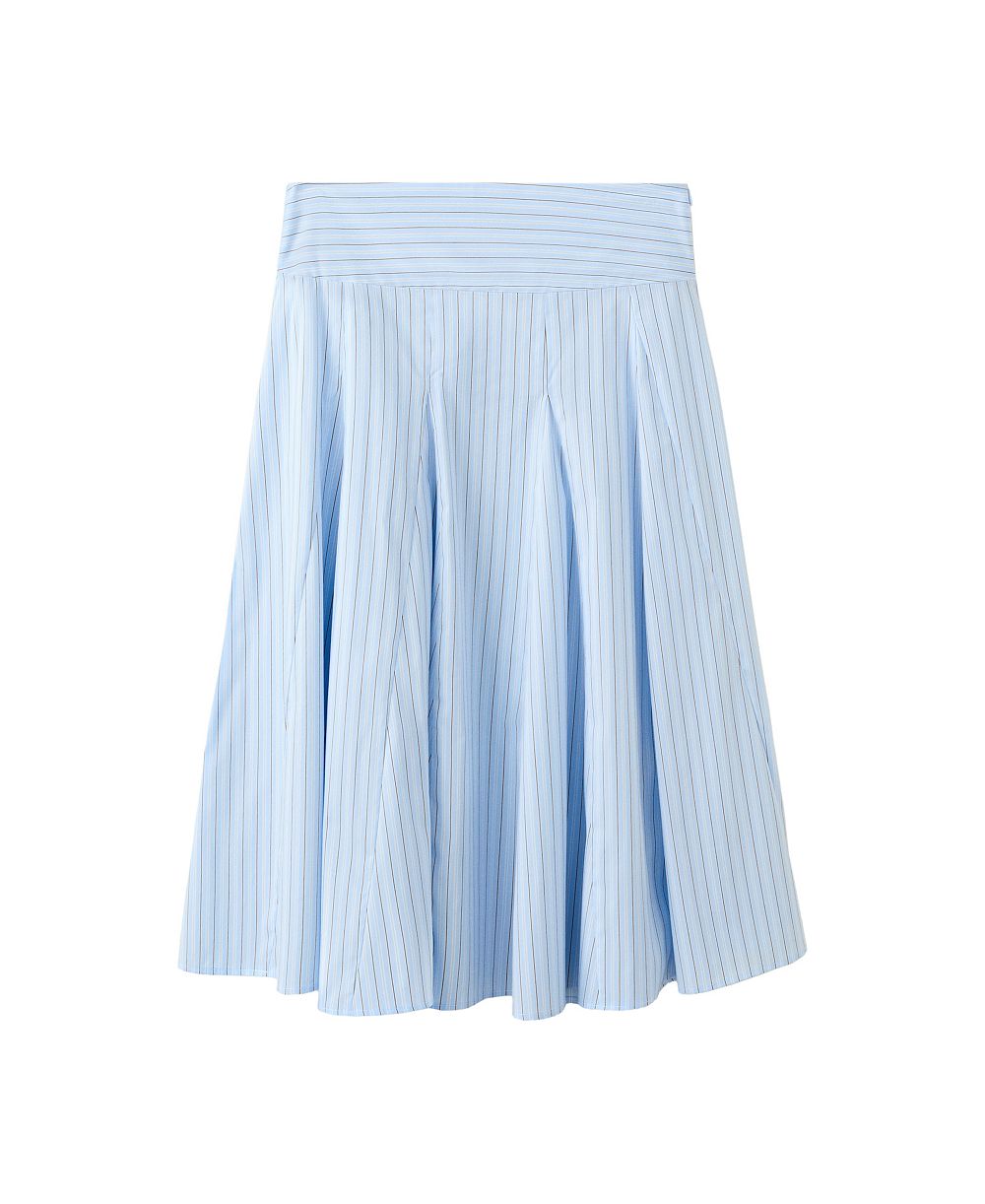 MANGO Women's Striped A-Line Midi Skirt