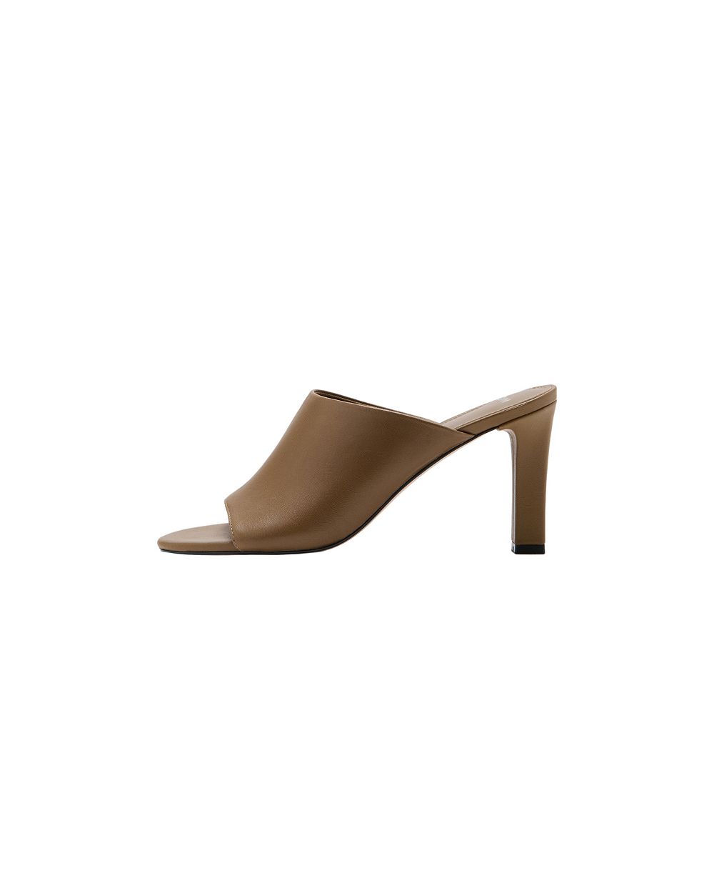 MANGO Women's Wide Strap Slingback Leather Sandals