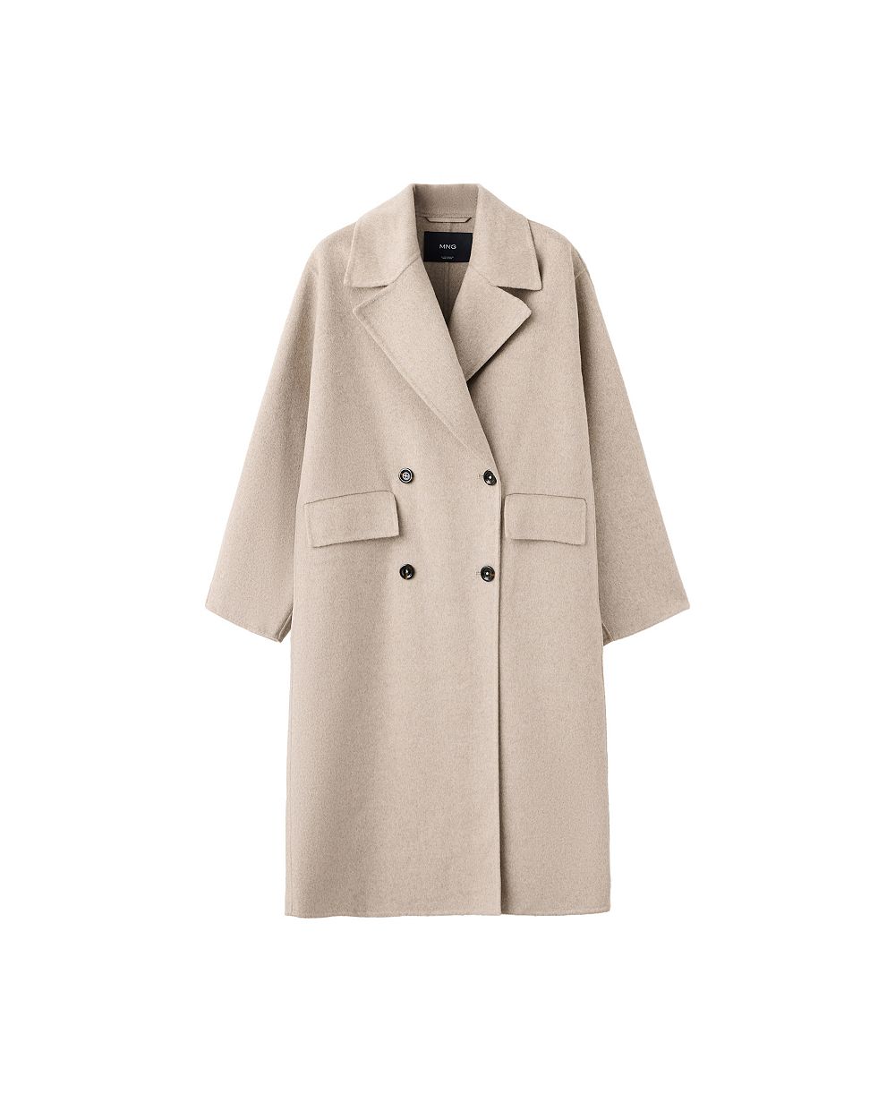 MANGO Women's Wool-Blend Double-Breasted Coat