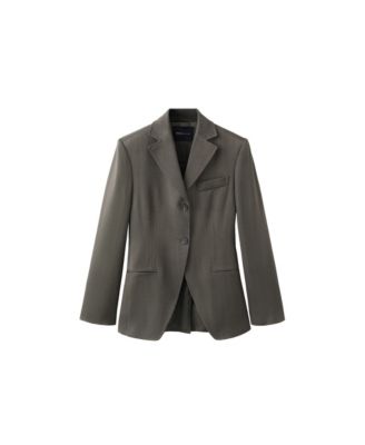 Женский приталенный блейзер MANGO Herringbone