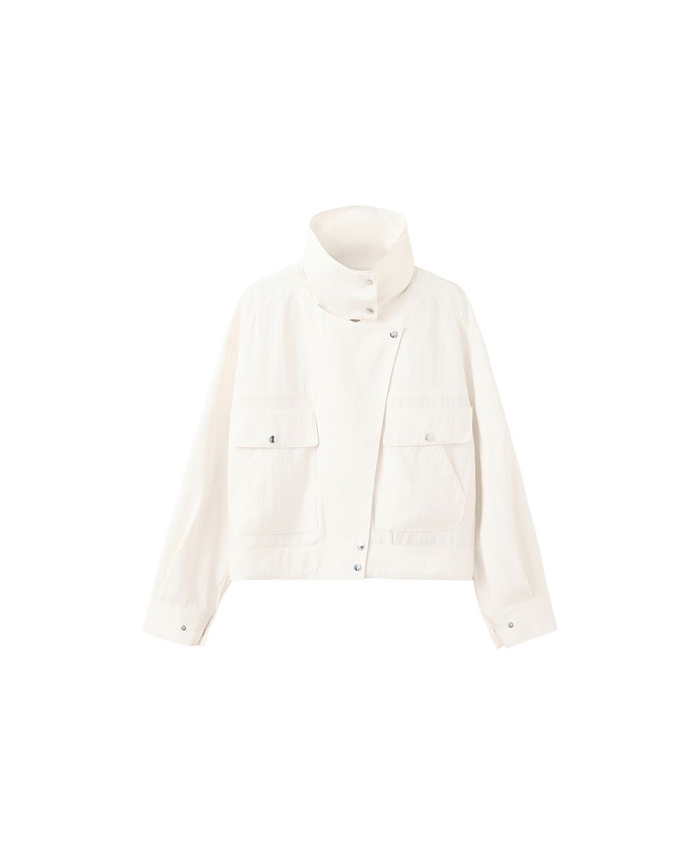 MANGO Women's Oversized Funnel-Neck Bomber Jacket