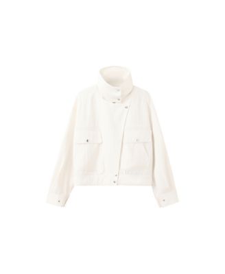 MANGO Women's Oversized Funnel-Neck Bomber Jacket