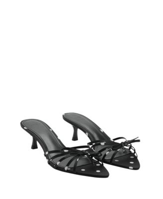 Mango Women's Bow Detail Heeled Sandals