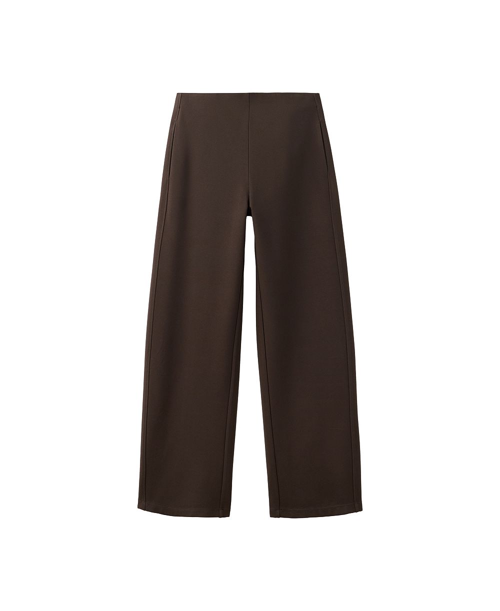 MANGO Women's Fine-Knit Straight-Fit Pants