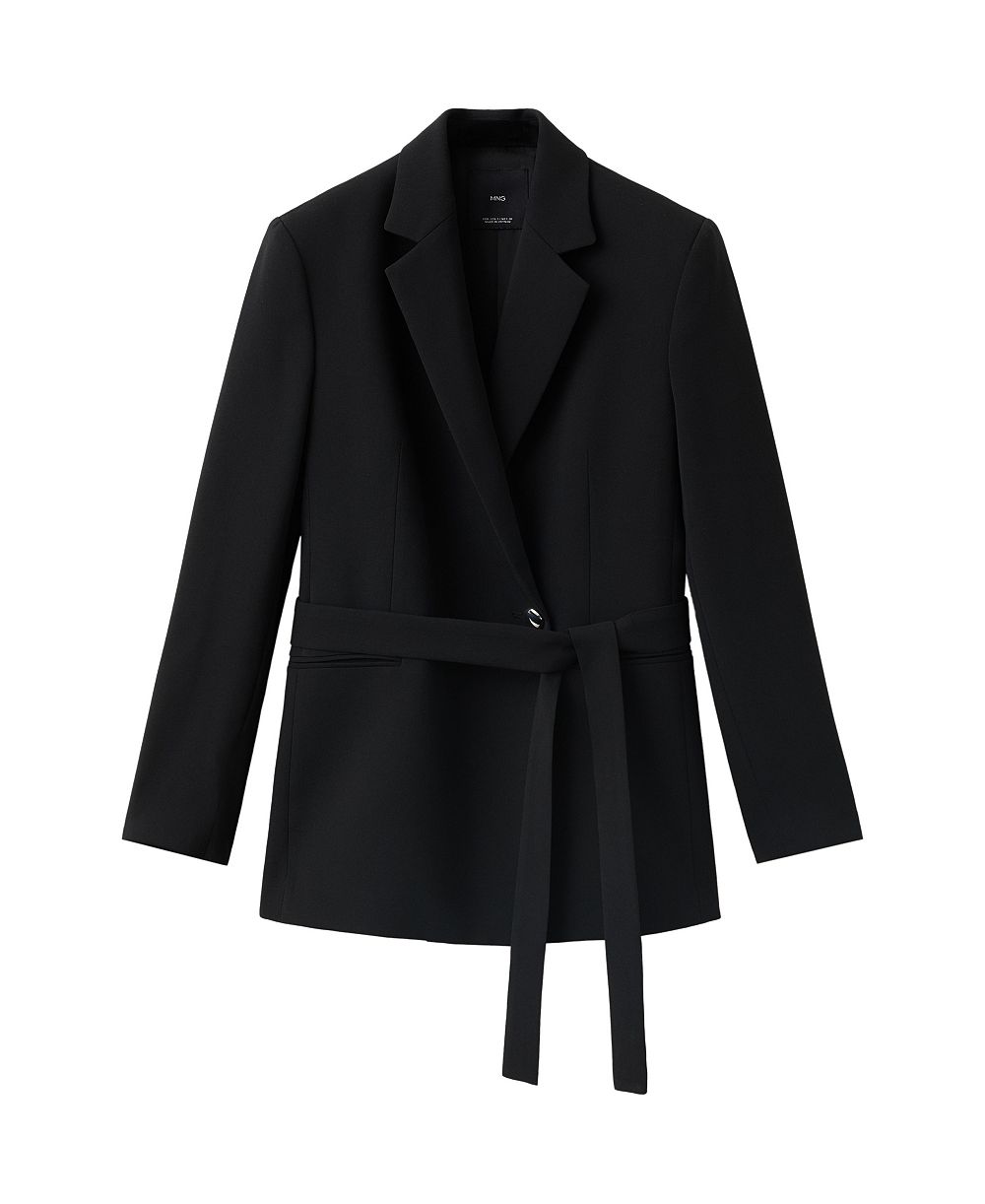 MANGO Women's Double-Breasted Belted Blazer