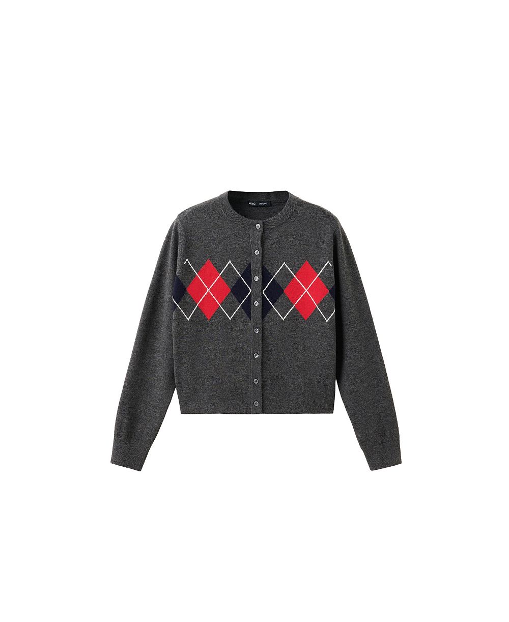 MANGO Women's Rhombus Cardigan