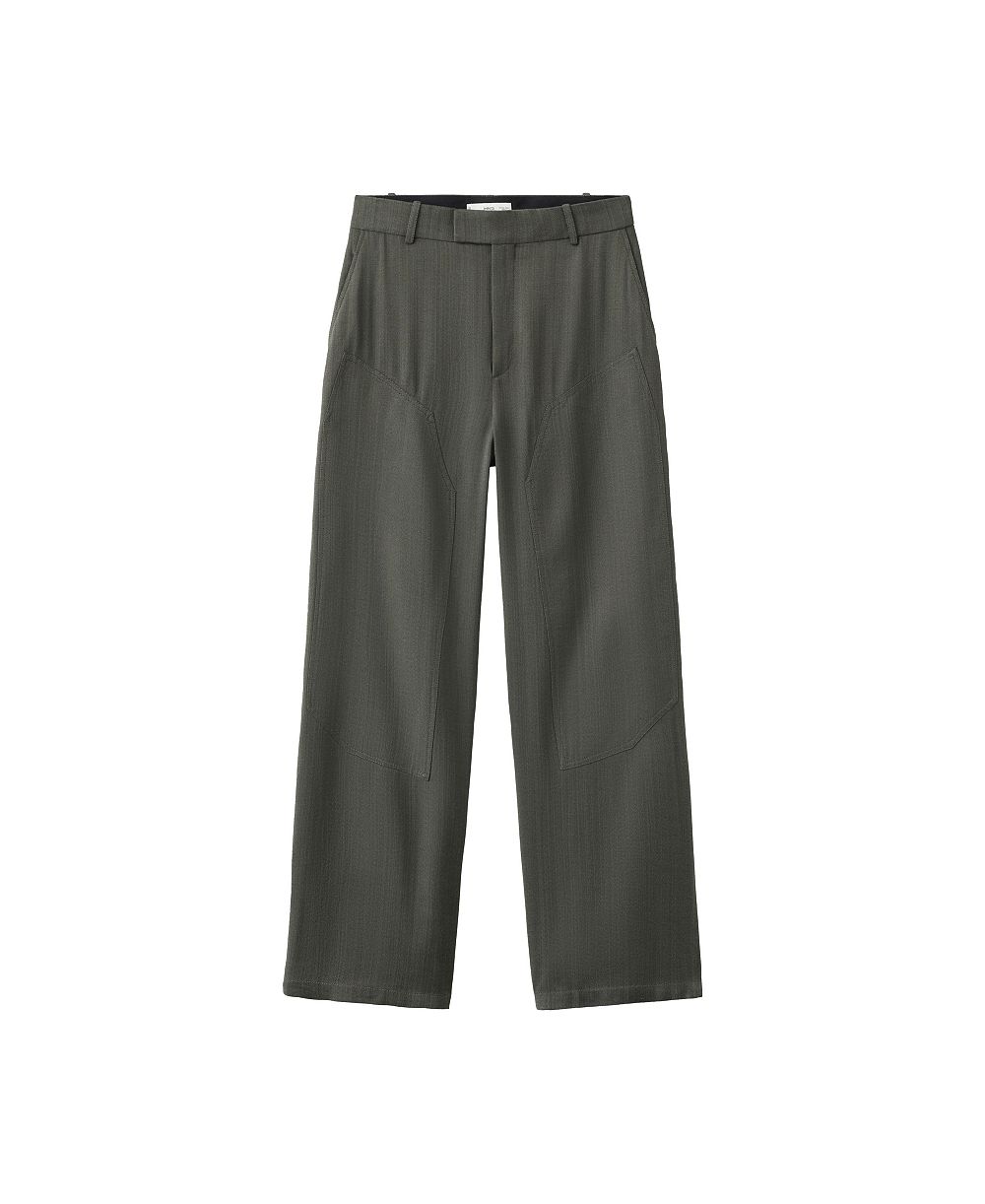 Мужские брюки Mango Stitching Details Straight Suit
