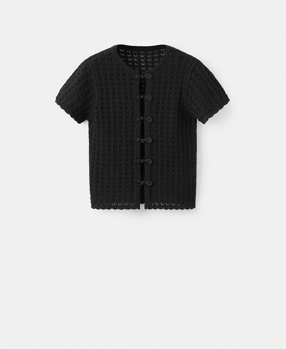 Mango Women's Toggles Openwork Knit Cardigan