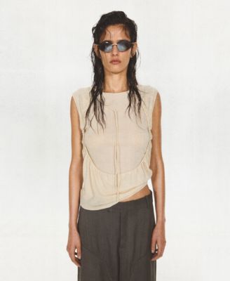 MANGO Women's Eckhaus Latta x MANGO Ruched Overlay Top