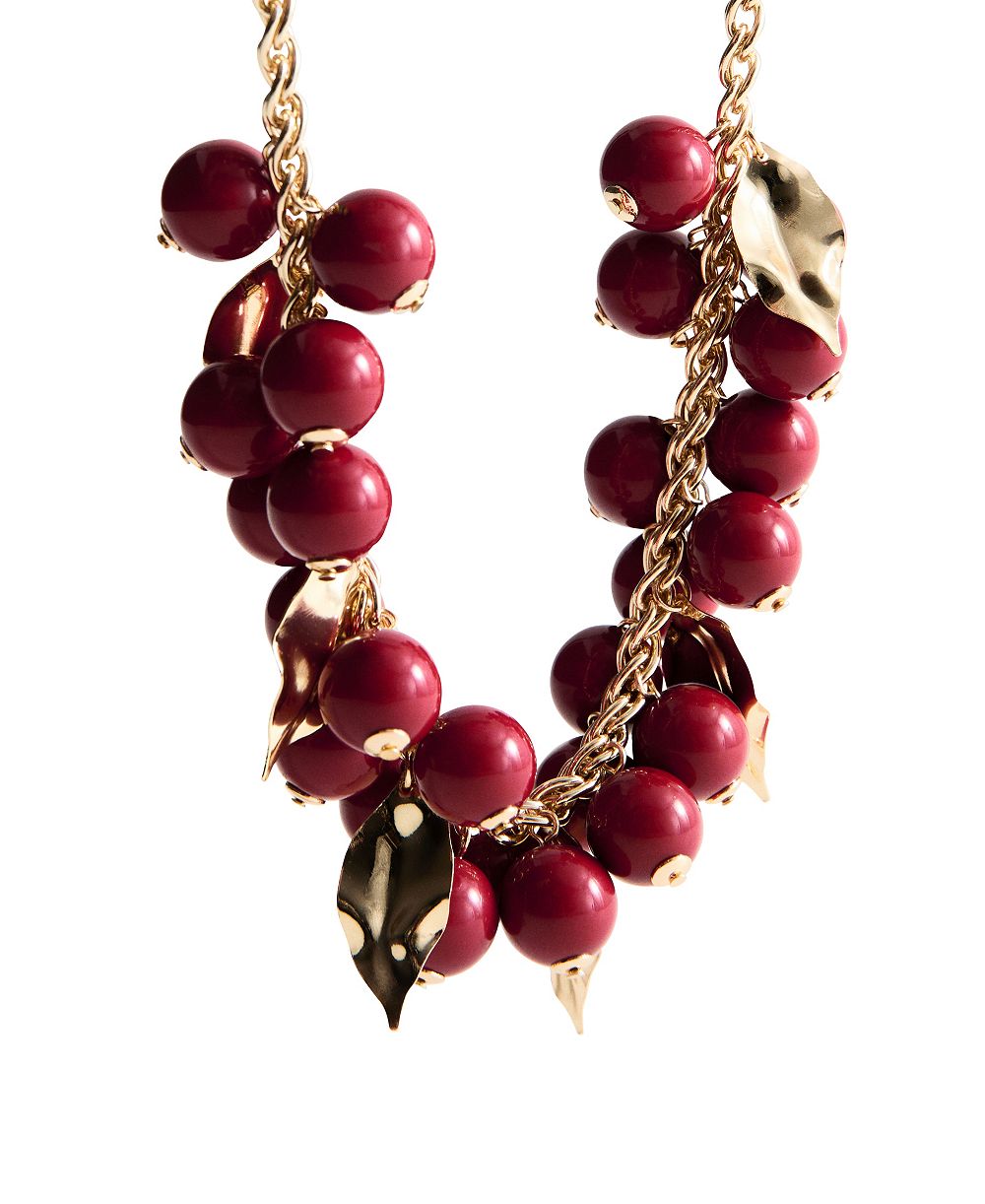 Ожерелье Mango Women's Beaded Chain Necklace