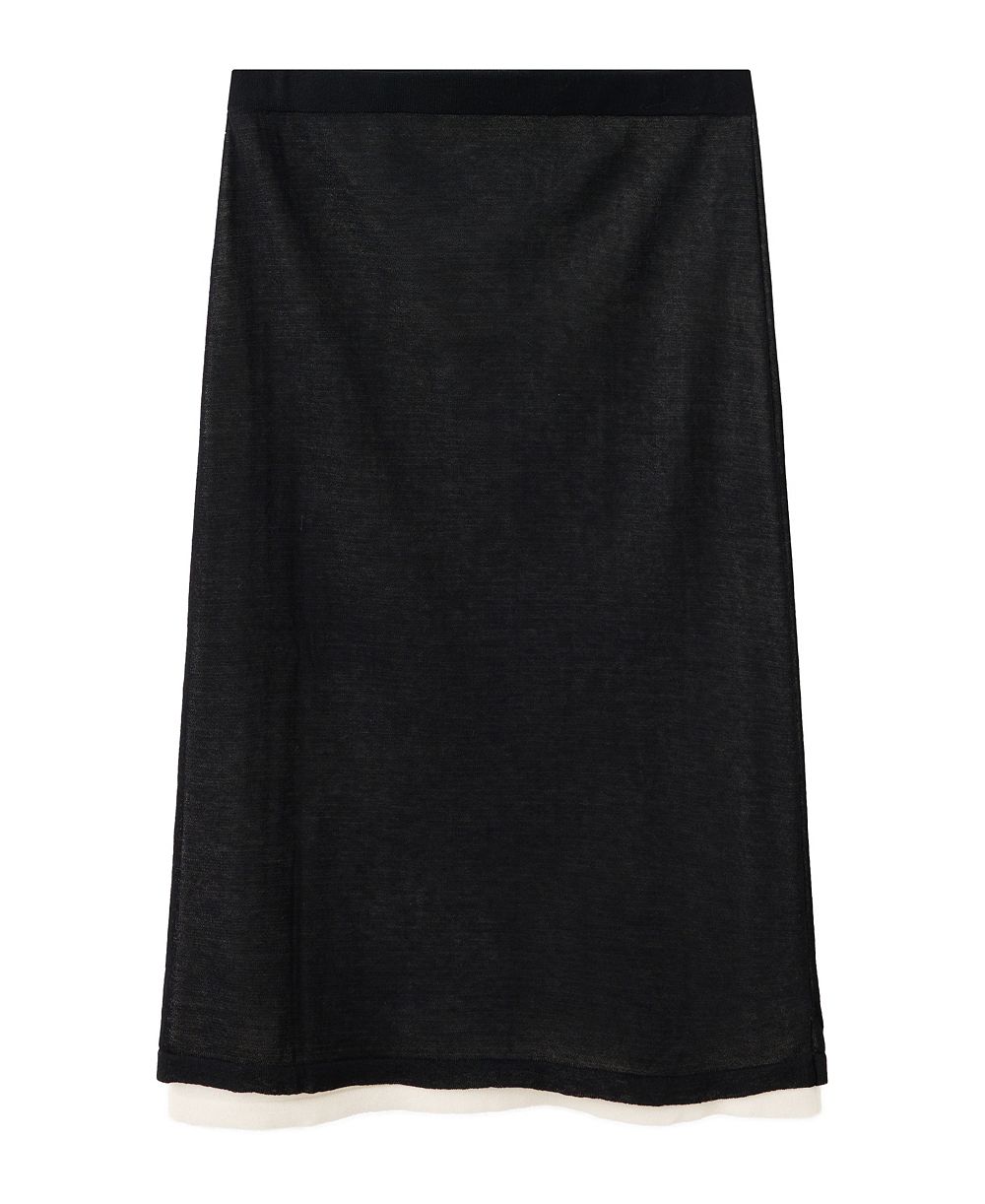MANGO Women's Combined Pencil Midi Skirt