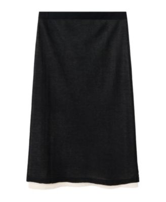 MANGO Women's Combined Pencil Midi Skirt