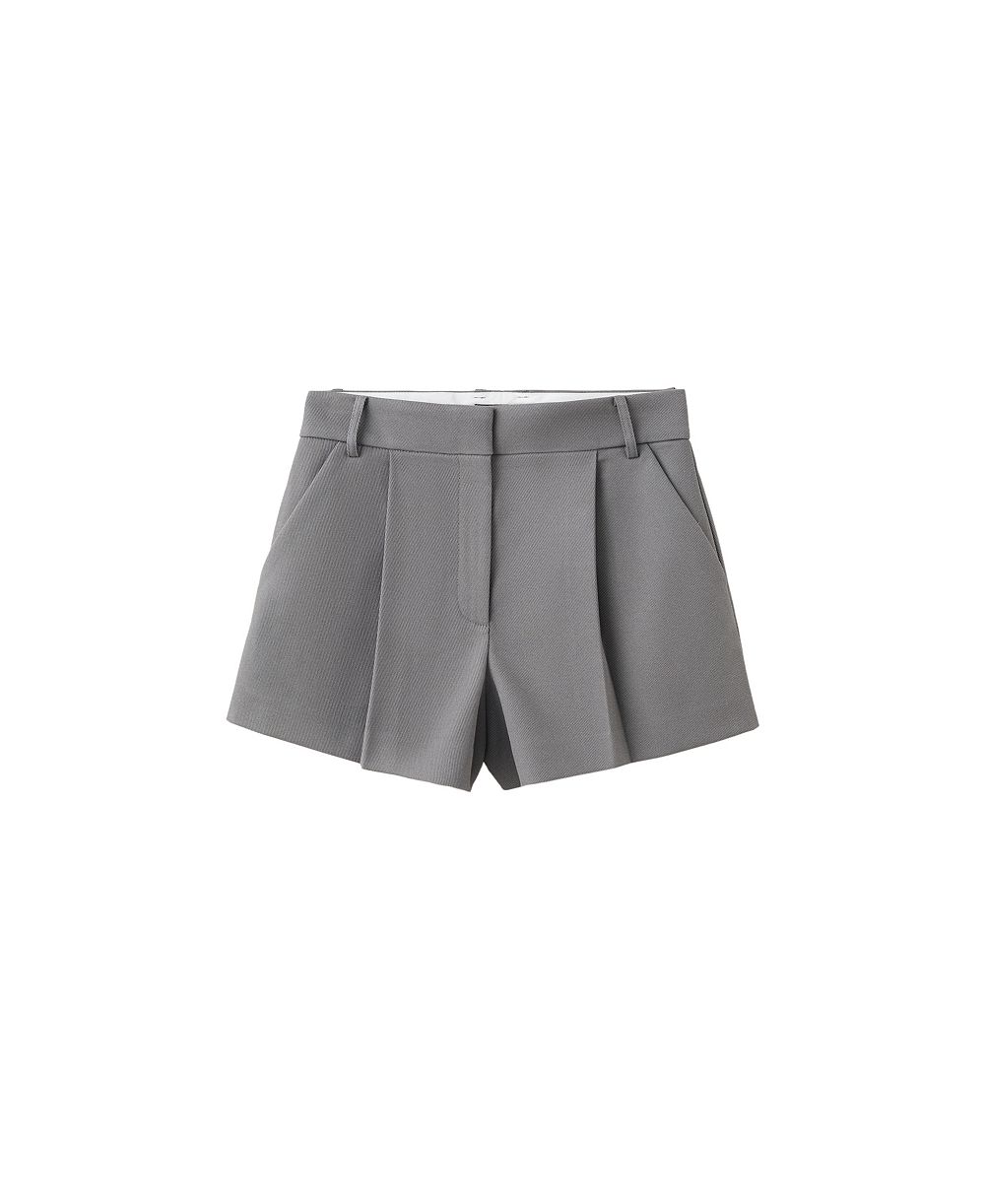 MANGO Women's Mid-Rise Pleated Shorts, 4" Inseam