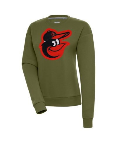 Antigua Women's Olive Baltimore Orioles Victory Pullover Sweatshirt