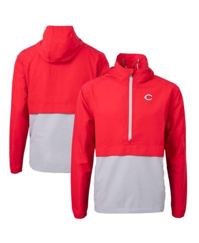 Мужская анорак-куртка Cutter & Buck Red/Gray Cincinnati Reds Charter Eco Half-Zip