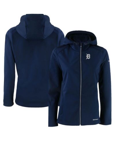 Женский ветровка Cutter & Buck Detroit Tigers Evoke Eco Softshell Full-Zip, темно-синий