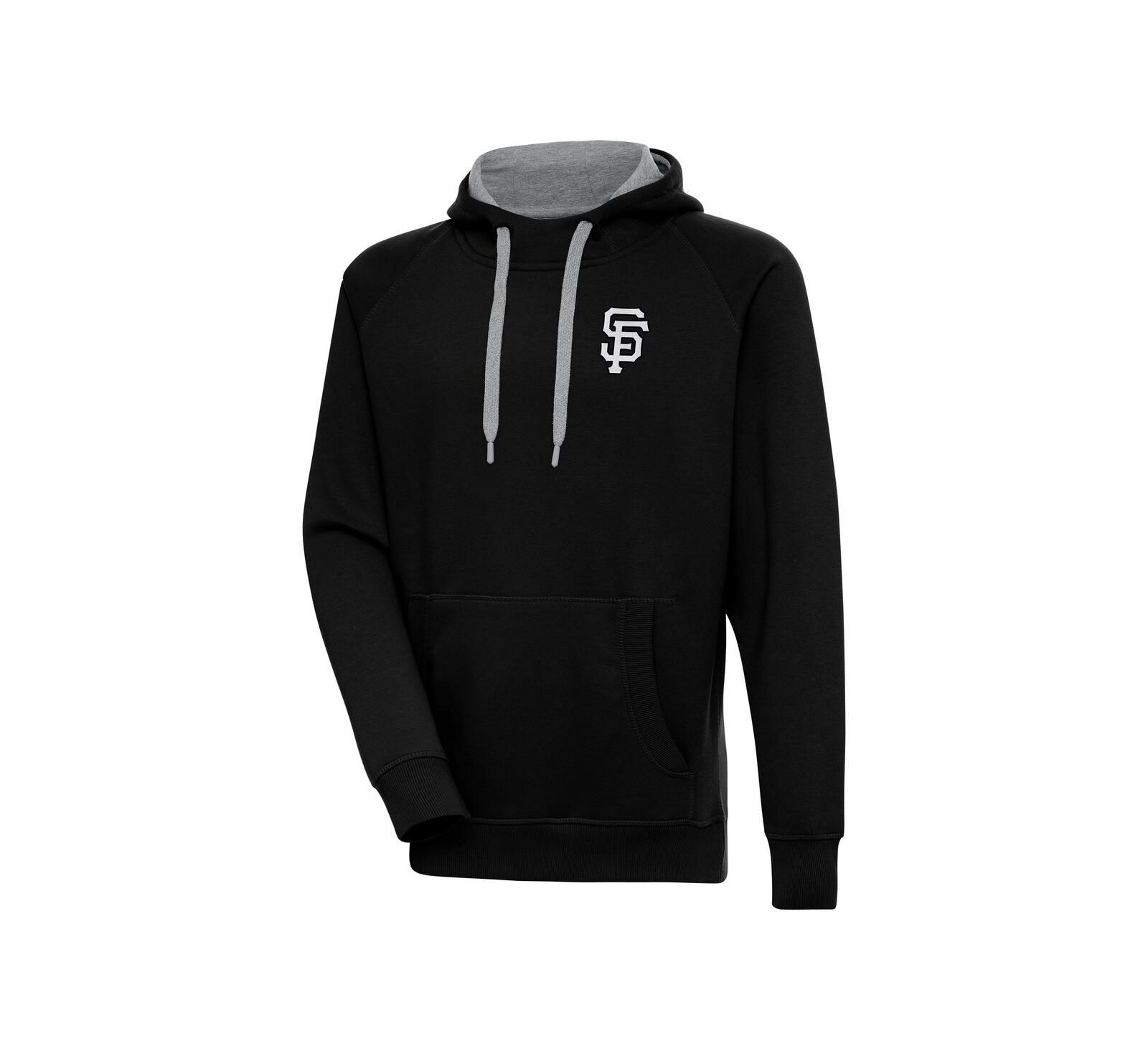 Мужское худи Antigua Black San Francisco Giants Metallic Victory Pullover