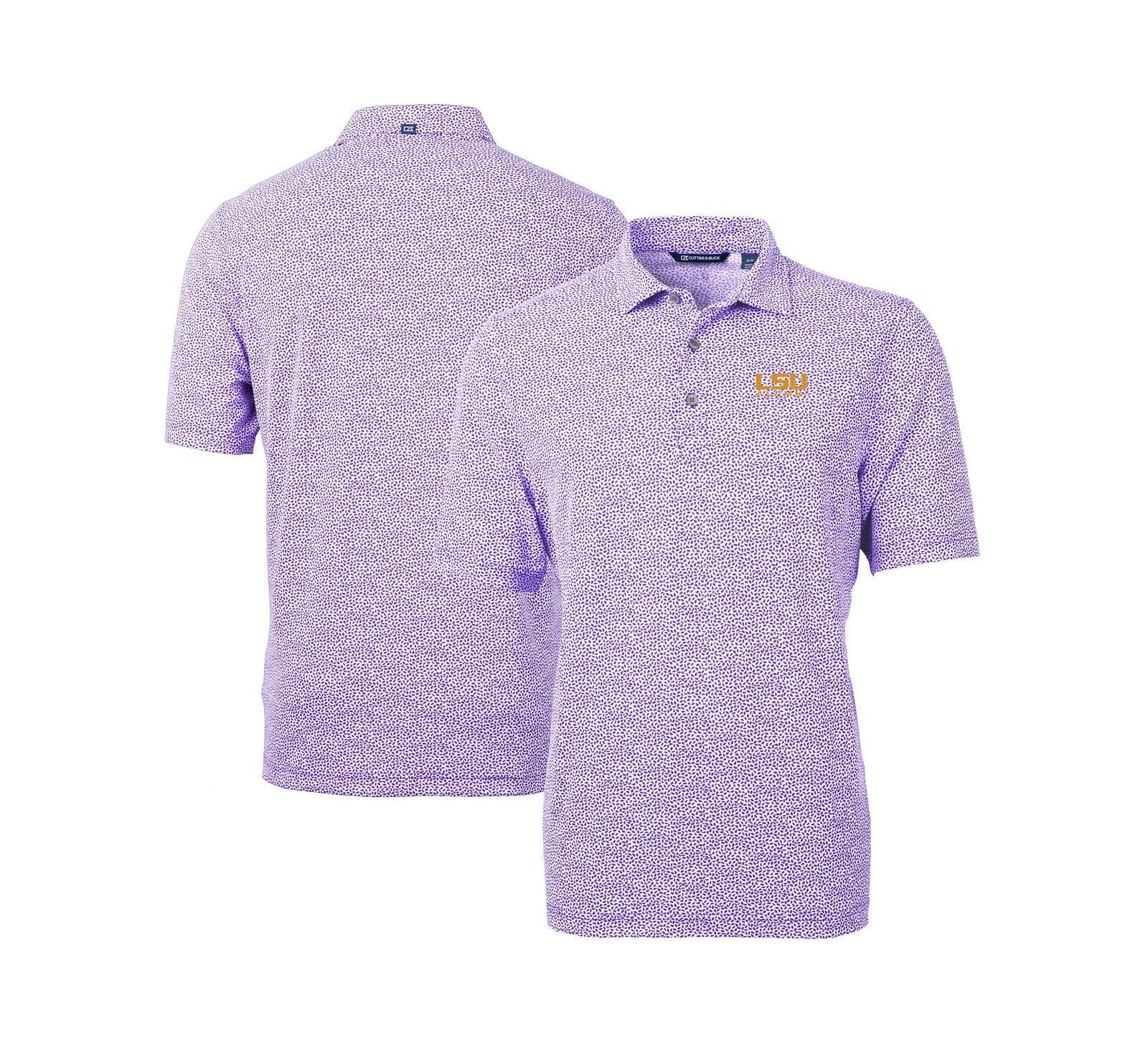 Мужской поло-рубашка Cutter & Buck LSU Tigers Alumni Logo DryTec Virtue Eco Pique