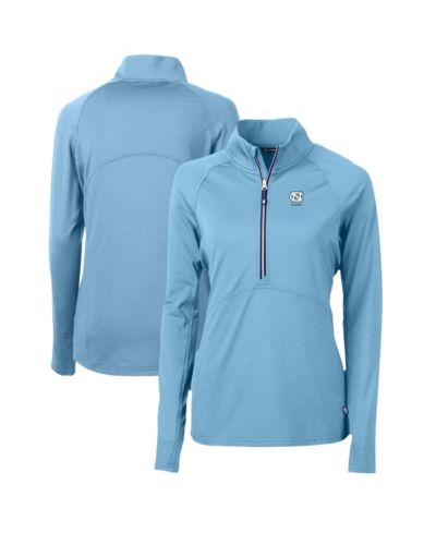 Cutter & Buck Женский Carolina Blue North Carolina Tar Heels Alumni Adapt Eco Knit Stretch Half-Zip Pullover Top