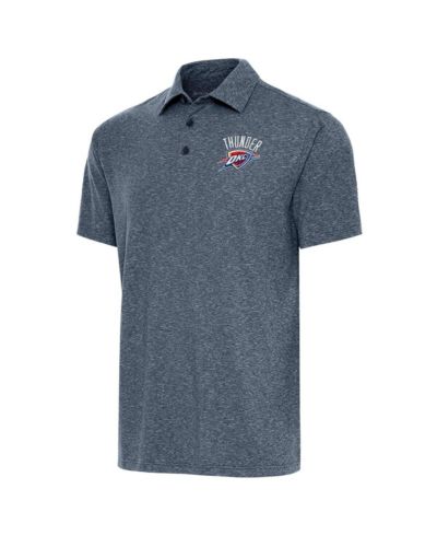 Antigua Men's Heather Navy Oklahoma City Thunder Par Polo Shirt
