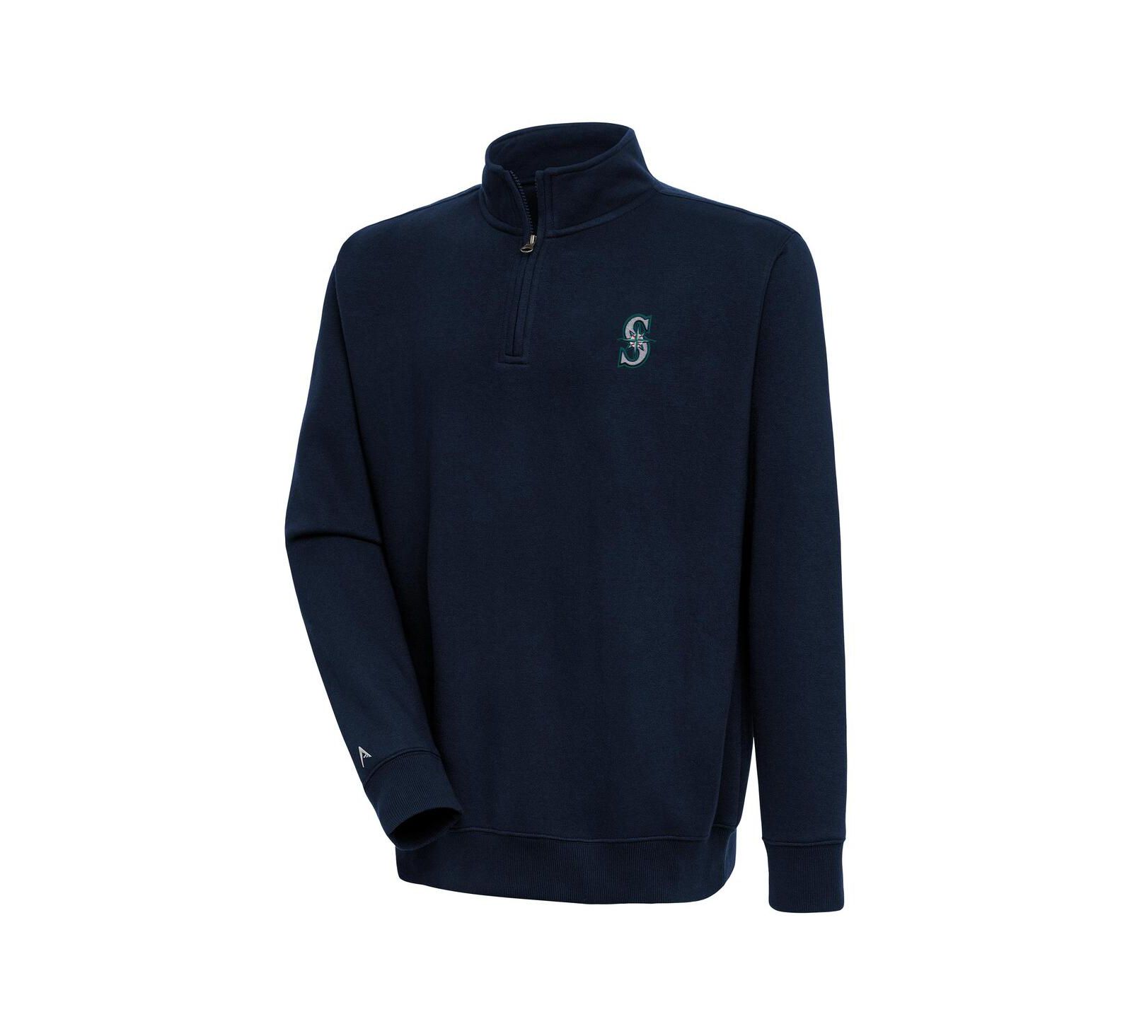 Antigua мужской темно-синий джемпер Seattle Mariners Victory Quarter-Zip